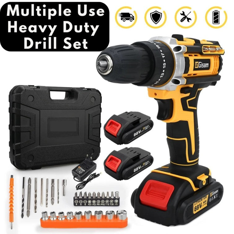 🎁 Last Day Promotion Save 65% - Multifunctional Cordless Drill Powerful Set - مجموعة مثقاب لاسلكية متعددة الوظائف وقوية