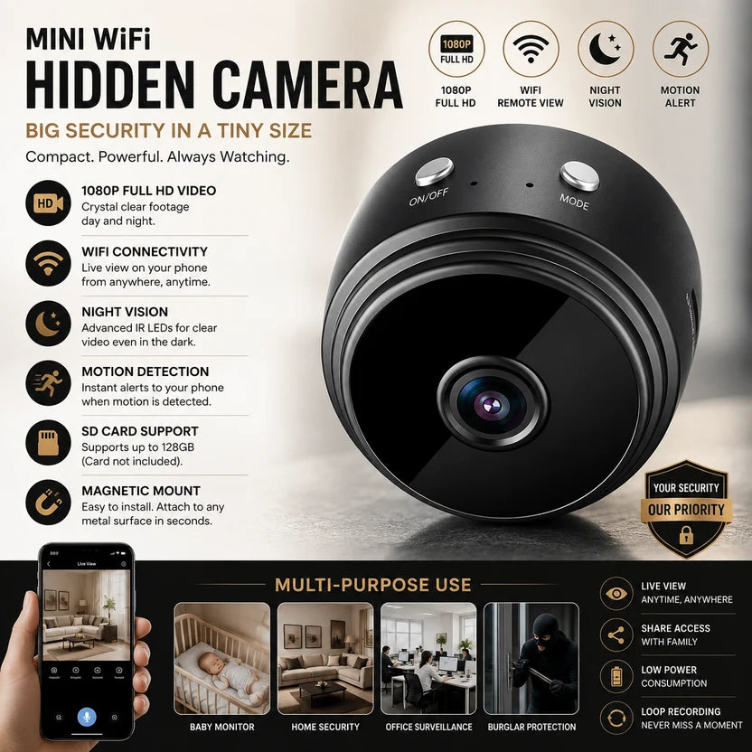 PORTABLE A9 Mini Wireless Security Camera