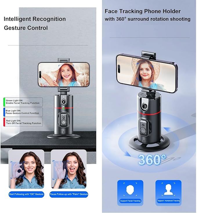 Rotating 360 Auto Face Tracking Tripod