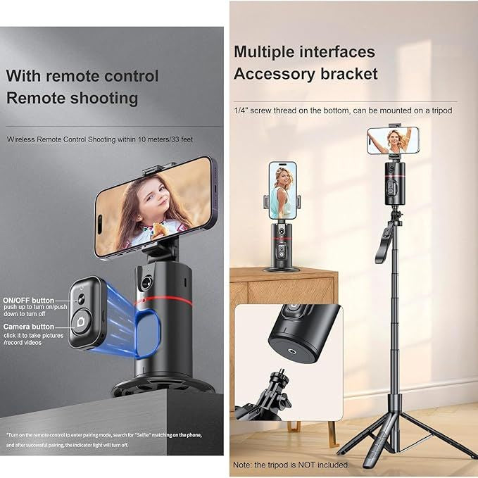 Rotating 360 Auto Face Tracking Tripod