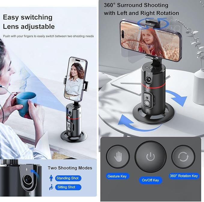Rotating 360 Auto Face Tracking Tripod